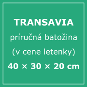 Batoh do lietadla Transavia – príručná batoožina (v cene letenky) 40 × 30 × 20 cm 